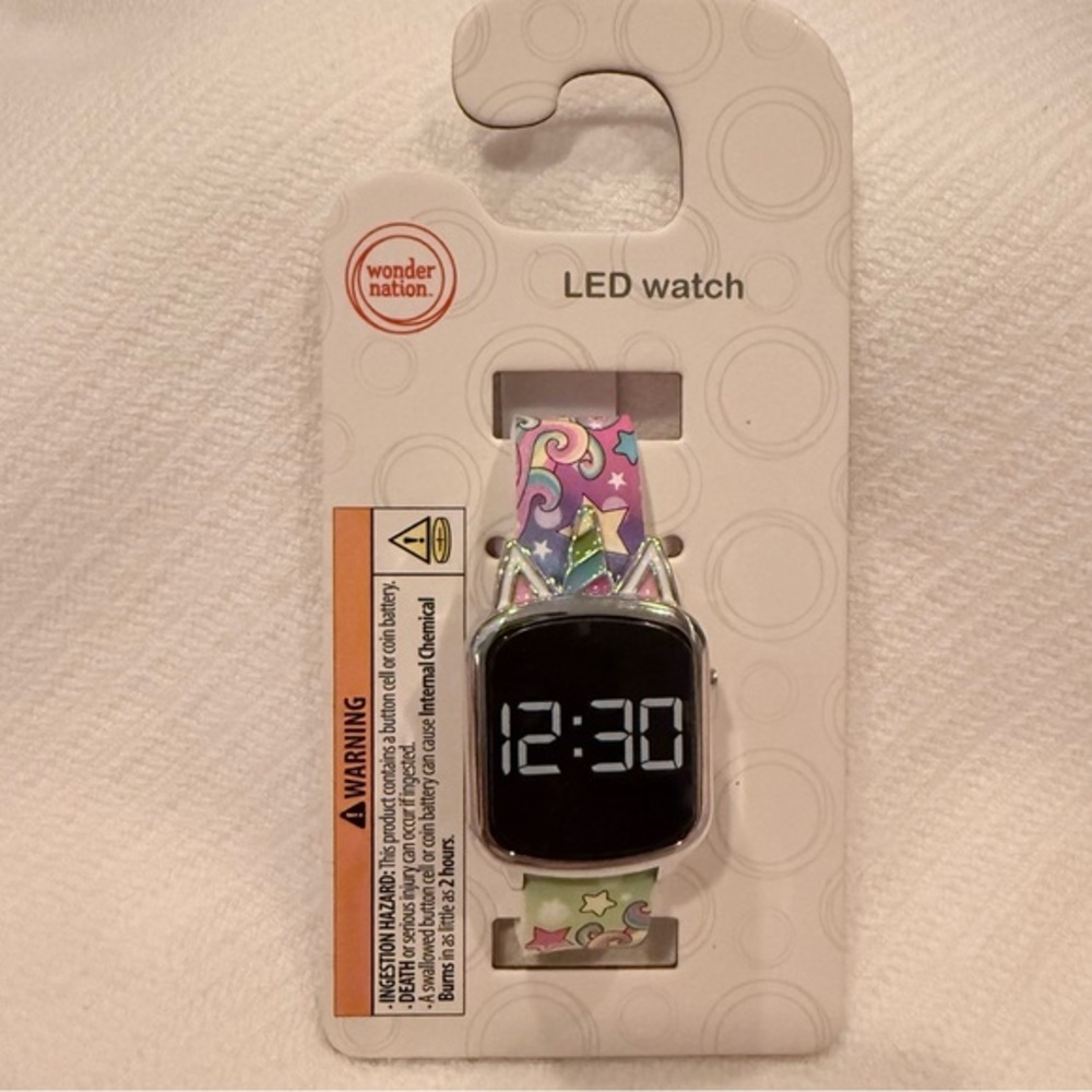 NWT Wonder Nation Unicorn LED watch ages 6+
